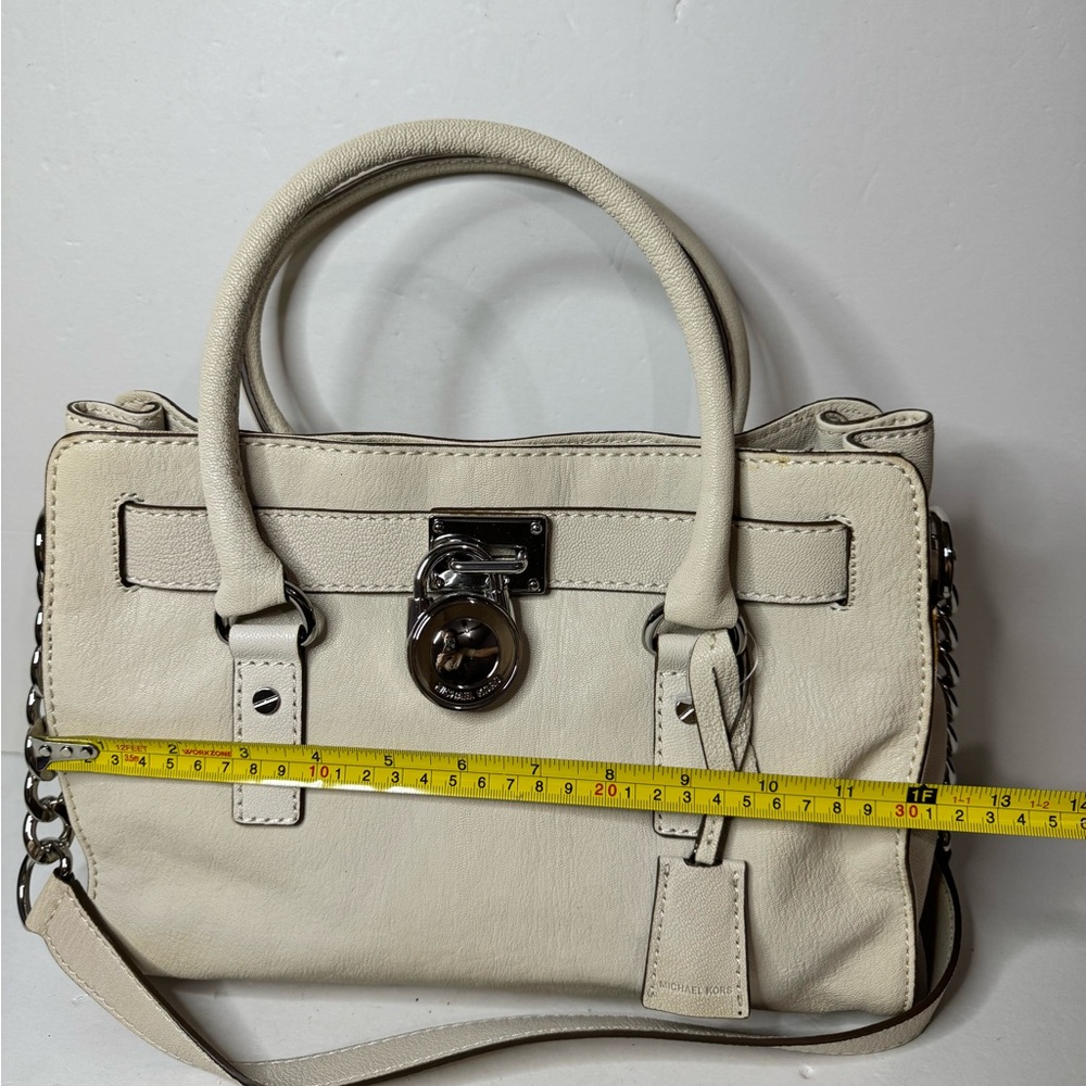 Michael Kors Hamilton Satchel Shoulder Bag Ivory - Picture 5 of 14